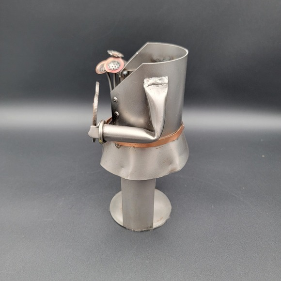 Novelty Wine Bottle Holder Metal Art‎ Lovers Flowers and Chocolate Rustic - Picture 3 of 13